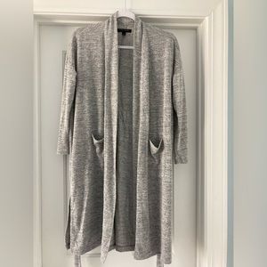 Banana Republic gray cardigan.